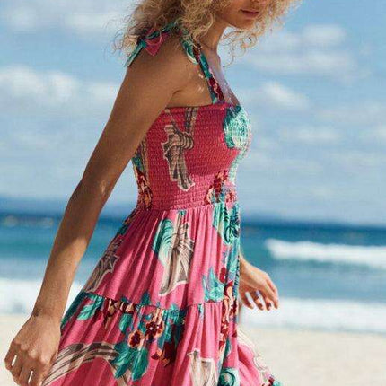 Boho Vibes Sleeveless Maxi Dress with Pop Print - Très Elite