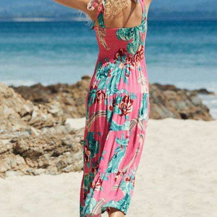 Boho Vibes Sleeveless Maxi Dress with Pop Print - Très Elite