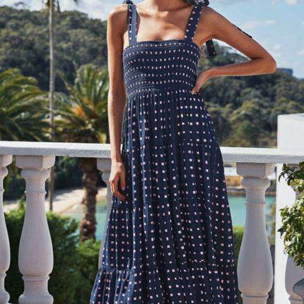 Boho Vibes Sleeveless Maxi Dress with Pop Print - Très Elite