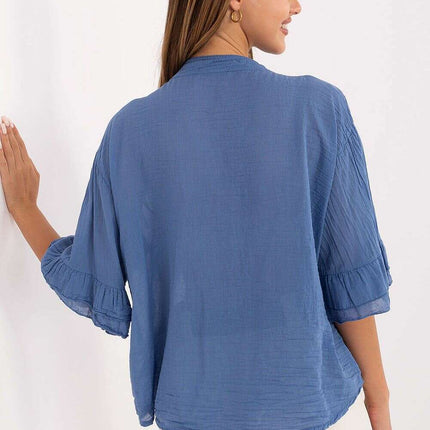 Boho Womens Cotton Shirt 215810 Breathable Everyday Work - Très Elite