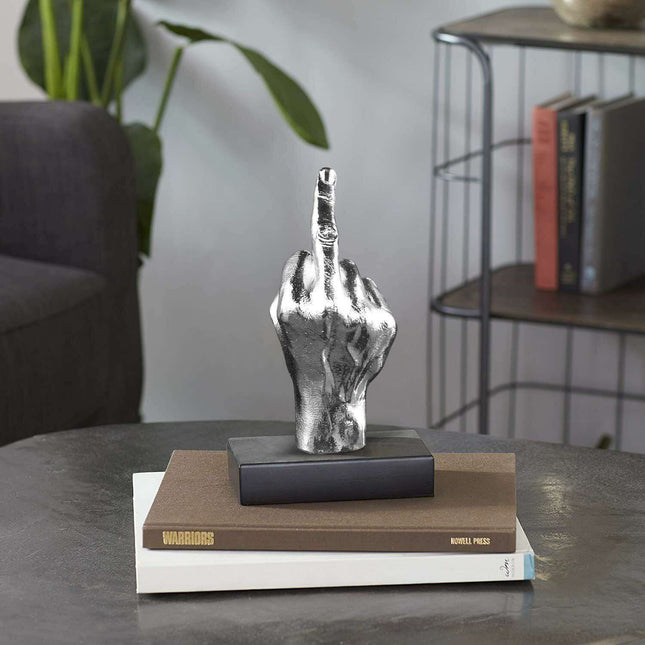 Bold Gesture Resin Middle Finger Sculpture for Unique Home Decor