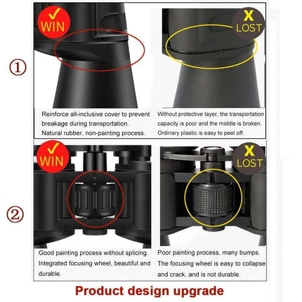 Borwolf 10-60X60 Waterproof High Definition Binoculars for Superior Long-Distance Observation - Très Elite