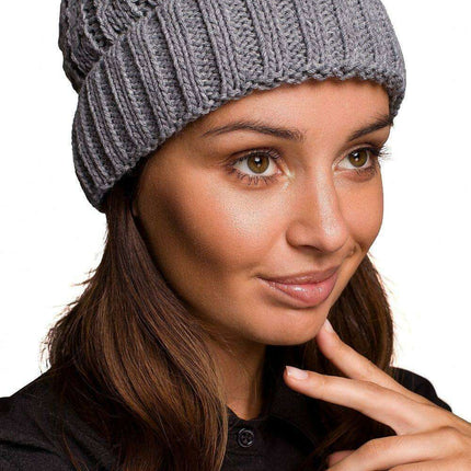 Braided Plait Beanie with Stylish Ribbed Trim - Très Elite