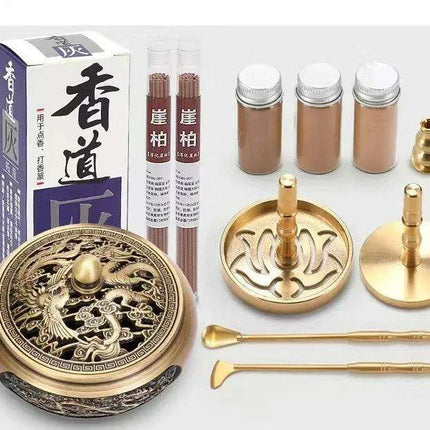 Brass Incense Creation Kit - Versatile Incense Burner Accessories for Yoga, Meditation, and Home Fragrance - Très Elite