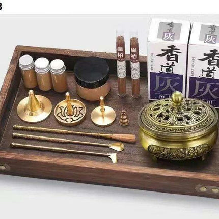Brass Incense Creation Kit - Versatile Incense Burner Accessories for Yoga, Meditation, and Home Fragrance - Très Elite