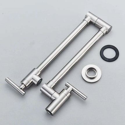 Brass Pot Filler Faucet with Flexible Swing Arm and Dual Joint Spout - Elevate Your Cooking Experience..