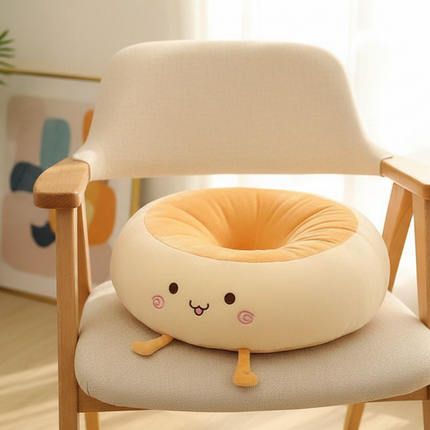 Cozy Toast Bread Plush Cushion - Soft Pillow for Work, Travel, Relaxation, and Home