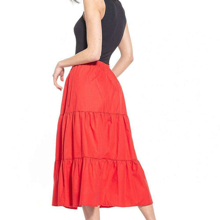 Breathable Cotton Blend Maxi Skirt with Stretchy Waistband for Everyday Wear - Très Elite
