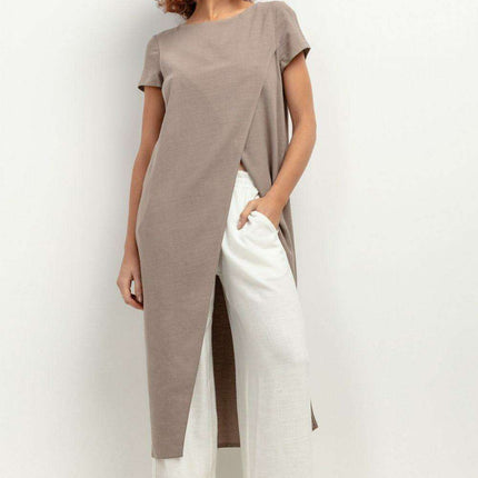 Breezy Viscose and Linen Summer Tunic - Ethereal Charm
