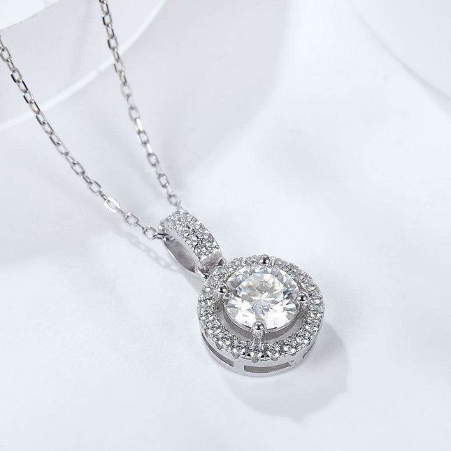 Brilliant 2 Carat Lab-Grown Diamond Pendant Necklace in Sterling Silver