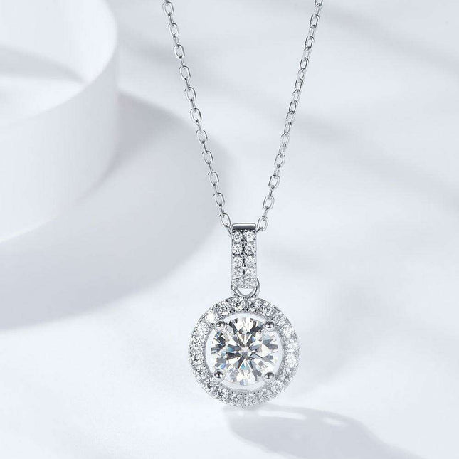 Brilliant 2 Carat Lab-Grown Diamond Pendant Necklace in Sterling Silver