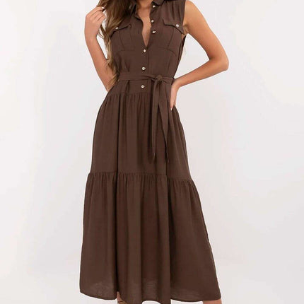 Brown Day Dress Maxi Model 214034 Flared Silhouette
