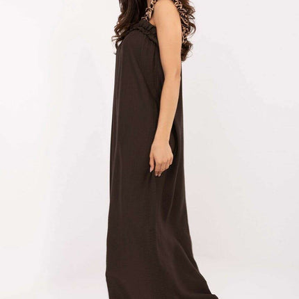 Brown Daydress Model 215171 Strappy Summer Maxi Dress - Très Elite