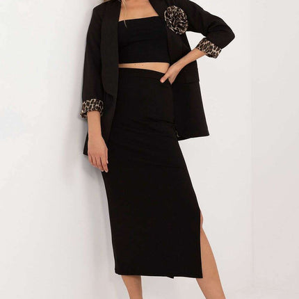 Brown Pencil Midi Skirt Model 201603 Women Casual Wear - Très Elite
