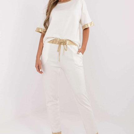 Brown Two Piece Womens Set Model 212051 Viscose Cotton - Très Elite