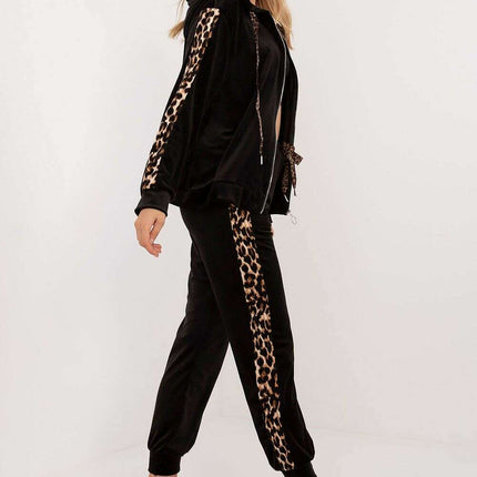 Brown Velour Set With Blouse And Pants For Women 201592 - Très Elite