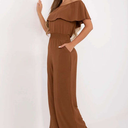 Brown Viscose Blend Jumpsuit Model 214301 For Women - Très Elite