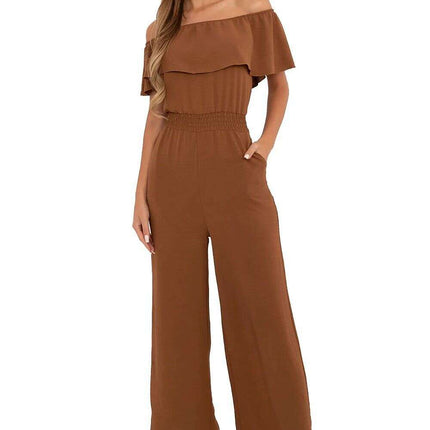 Brown Viscose Blend Jumpsuit Model 214301 For Women - Très Elite