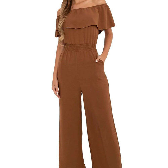 Brown Viscose Blend Jumpsuit Model 214301 For Women