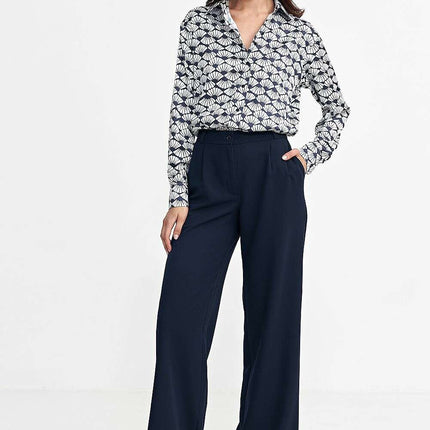 Brown Womens Relaxed Fit Trousers Wide Leg Casual Pants - Très Elite