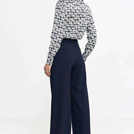 Brown Womens Relaxed Fit Trousers Wide Leg Casual Pants - Très Elite
