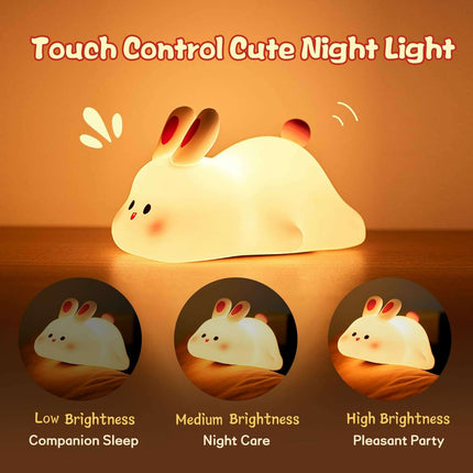Bunny Glow: Touch LED Night Light for Kids..