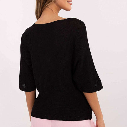Butterfly Print Jumper Model 208711 Soft Knit Sweater - Très Elite