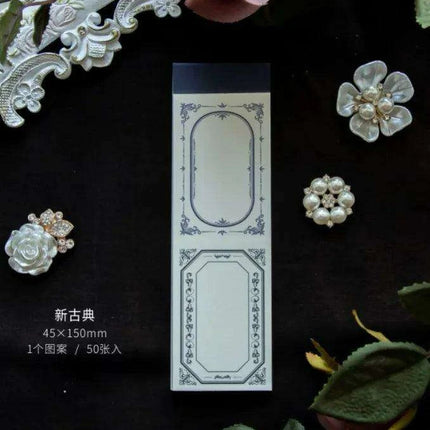 Byzantine Blossom: 50-Piece Floral Memo Pad Set for Sophisticated Note-Taking- Très Elite- Très Elite