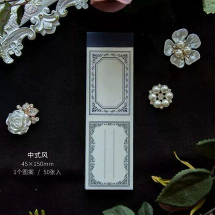 Byzantine Blossom: 50-Piece Floral Memo Pad Set for Sophisticated Note-Taking- Très Elite- Très Elite