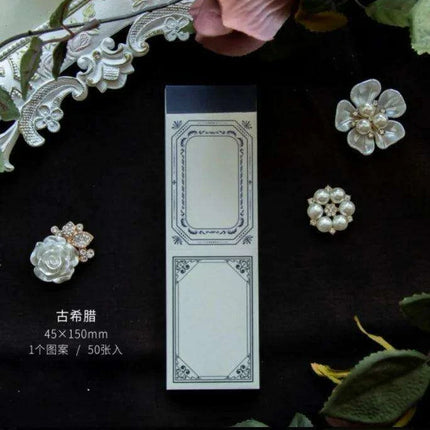 Byzantine Blossom: 50-Piece Floral Memo Pad Set for Sophisticated Note-Taking- Très Elite- Très Elite