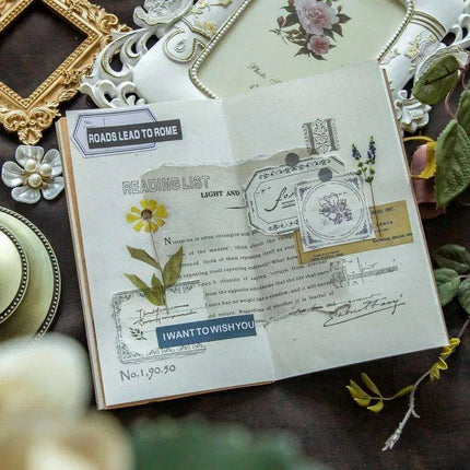 Byzantine Blossom: 50-Piece Floral Memo Pad Set for Sophisticated Note-Taking - Très Elite
