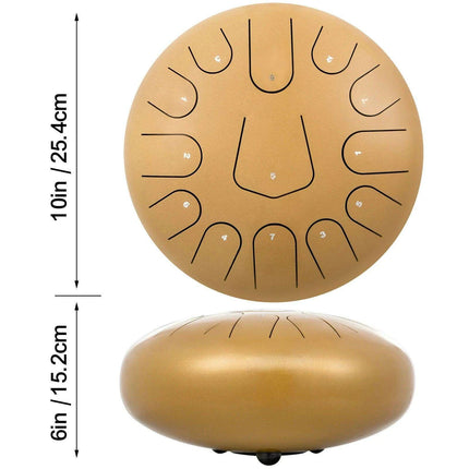 C Major 12" VEVOR Steel Tongue Drum with Travel Case - Discover Serene Melodies - Très Elite