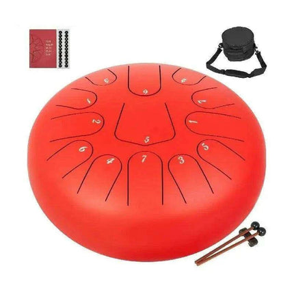 C Major 12" VEVOR Steel Tongue Drum with Travel Case - Discover Serene Melodies - Très Elite