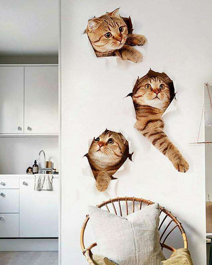 Exquisite 3D Cat Wall Decor Stickers: Elevate Your Home Aesthetics