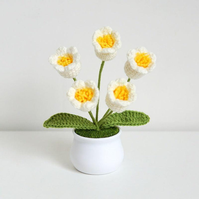 Handcrafted Korean Wool Sunflower Arrangement for Chic Home Elegance