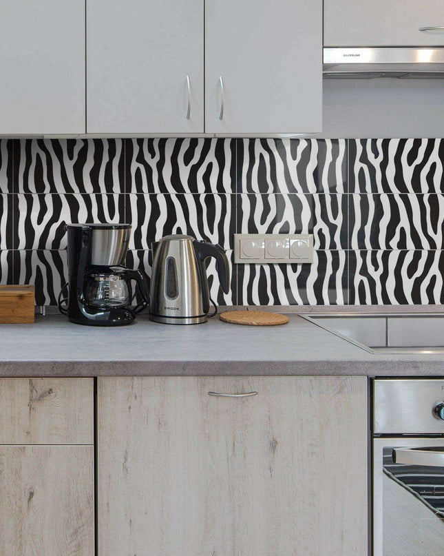 Zebra Chic City Lights Brick Stickers - Stylish Urban Home Decor Upgrade