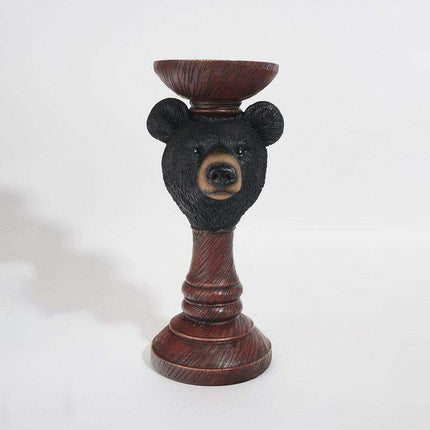 Elegant Holiday Candle Holder: Premium Resin Christmas Decor