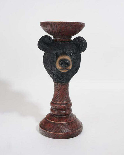 Elegant Holiday Candle Holder: Premium Resin Christmas Decor