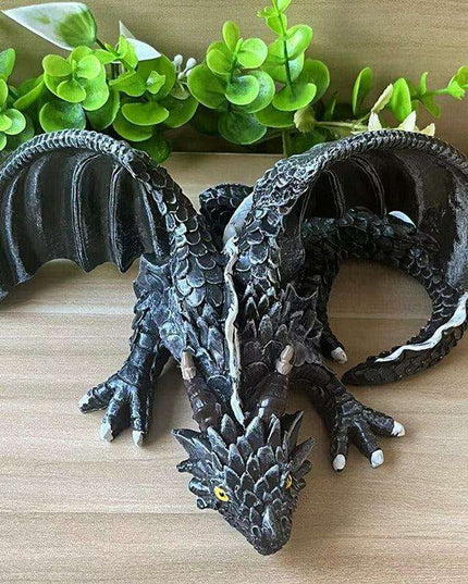 Elegant Winged Dragon Sculpture - Enchanting Home Decor Accent