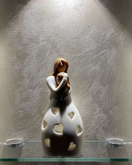 Enchanting Resin Candle Holder for Mother's Day with Cozy Illumination