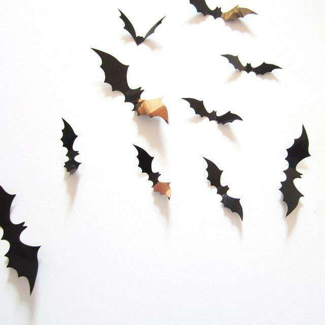 Chic Halloween Bat PVC Wall Decor Sticker Collection