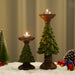 Elegant Christmas Candlestick: Premium Resin Holiday Decor Piece