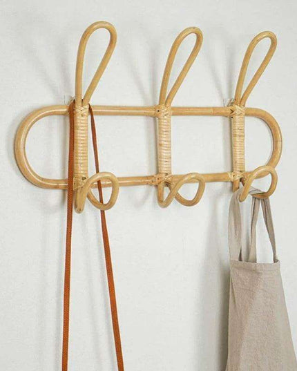 Whimsical Rattan Wall Hooks for Playful Kids' Rooms