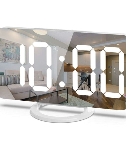 Intelligent LED Alarm Clock with Dual USB Charging and Adaptive Brightness Sensor