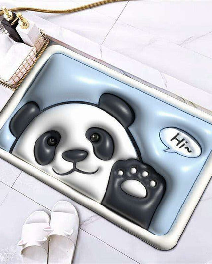 Elegant 3D Floral Design Quick-Dry Bath Mat