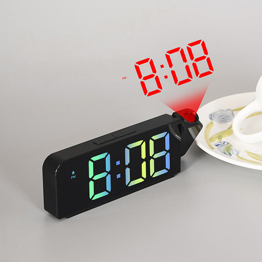 LED Projection Alarm Clock with Compact Size for Stylish Time-Checking
