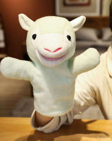 Enchanting Animal Hand Puppet Set - Panda, Bunny, Donkey & Sheep - 25cm Tall