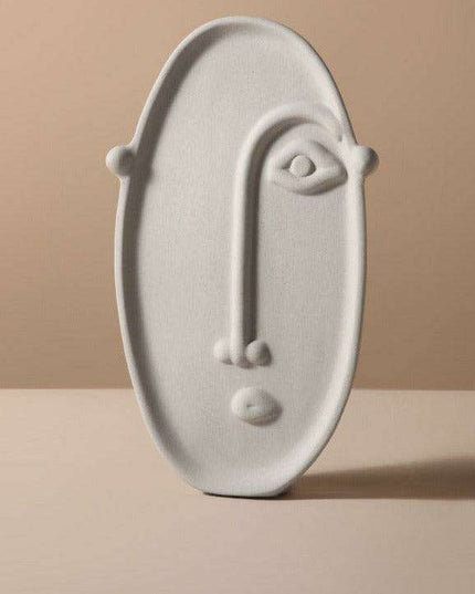 Abstract Beauty: Handcrafted Porcelain Vase with Geometric Charm