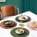 Elegant Round PVC Leather Dining Table Placemat