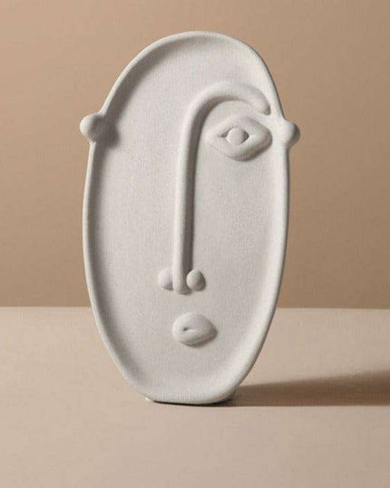 Abstract Beauty: Handcrafted Porcelain Vase with Geometric Charm